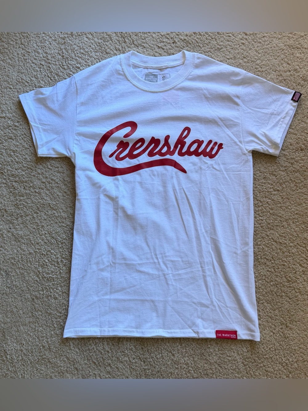 The Marathon Clothing TMC Crenshaw White Red T-Shirt NWT Size Small
